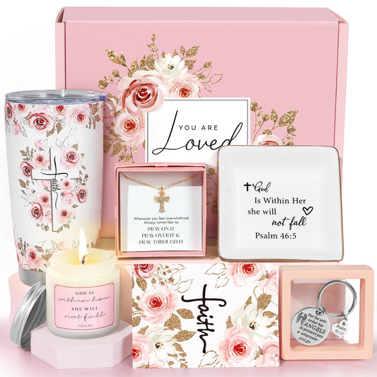 Christian Gifts for Women - Religious Gifts for Women - Inspirational Christian Gifts Set for Woman Friend, Mom, Grandma, Sister, Christian Birthday Gifts, Spiritual Gifts, Catholic Gifts for Woman