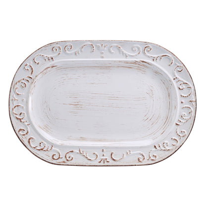 Pfaltzgraff Trellis Serving Platter, 13.75 inch, White