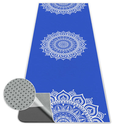 alissgorat Yoga Towel,Absorbent Yoga Mat Towel for Hot Yoga Non Slip,Stylish Prints,Ideal for Workouts,Hot Yoga,Bikram,Pilates Equipment,72 x 27 in,Blue Mandala