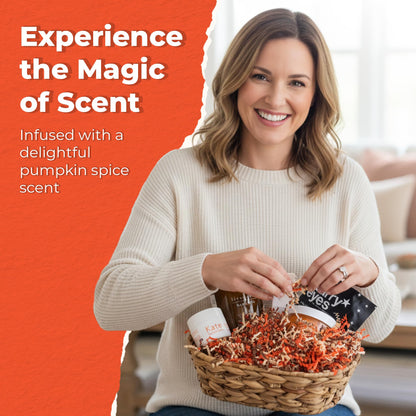 MagicWater Scented Crinkle Cut Paper - 1 LB - Pumpkin Spice - Perfect for Shredded Paper Filler, Basket Filler, Gift Boxes, Bridesmaid Gifts, Christmas Stuffers & More – For All Occasions