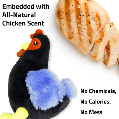 Playology Dog Toys | Plush Toy Hen Stuffed Animal for Dogs | Medium Chicken Scented Toy - Easy to Clean and Made from Non Toxic Materials
