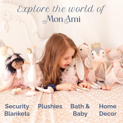 MON AMI Dino Plush Lovey for Babies – 15 Inches | Perfect Newborn Essential for Birthdays & Baby Showers | Soft Comfort Toy for Cuddles & Sensory Play