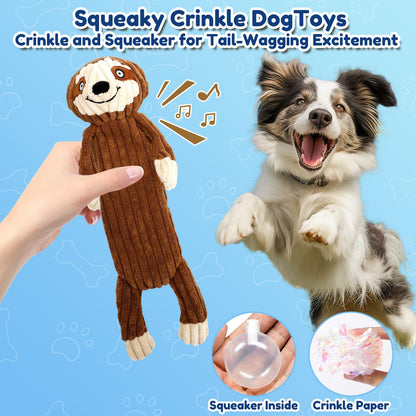 No Stuffing squeaky Dog Toys for large dogs,5pack plush Crinkle chew Dog Toys to Keep Them Busy,Durable Cute Animals Puppy Teething toys for Small Medium Large Breed, dog Gifts & Tug of War Toys