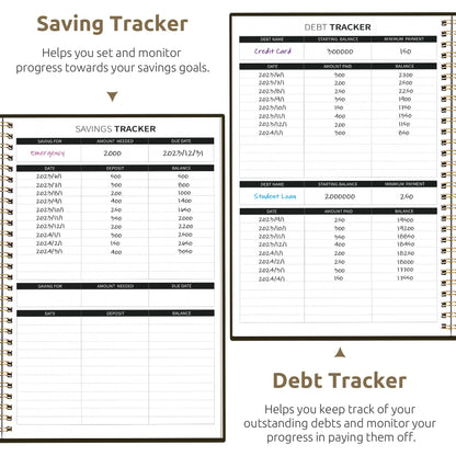 Aesthetic Budget Planner - Monthly Finance Planner with Expense Tracker, Undated Bill Organizer, Budget Notebook to Manage Your Finances, Account Budget Book - Wild Rose