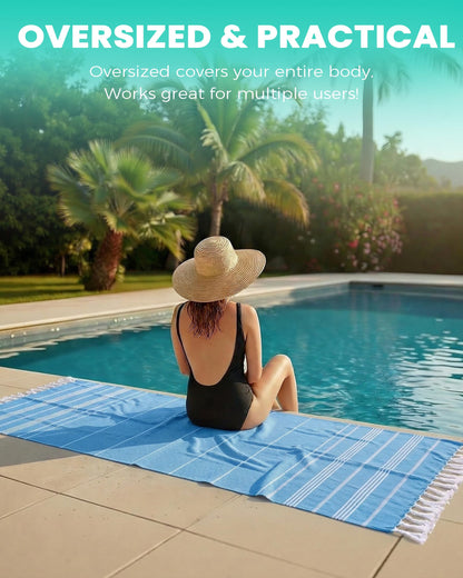 Antfuny 2 Packs Turkish Beach Towels Pool Towel Beach Mat Sauna Blanket Fast Drying Sand Proof Cute Aesthetic Travel Trip XXL Big Wet Cool Beaxh Towell Besch Tows Inside Bundle Couple Cat Each towela