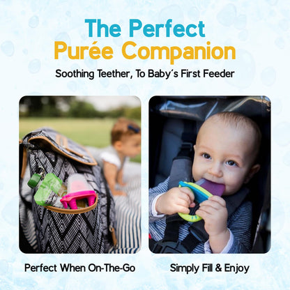 Teetherpop Fillable Freezable Teethers for Babies - Breastmilk Teether with Spill-Proof Sippy Slits – Teething Popsicle for Baby, Liquids & Purées, Cooling Teething Relief Feeder Pacifier - LimonTeal