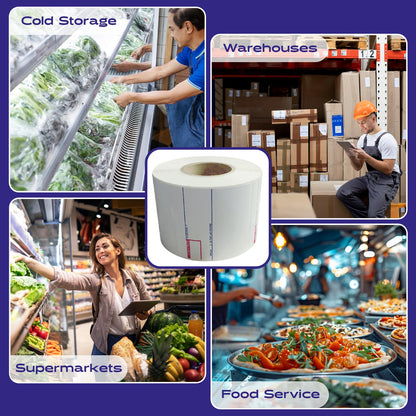 CĀS LST-8020 Printing Scale Label, 58 x 60 mm, UPC/Ingredients, 12 Rolls per Case, CĀS Scale Labels 8020, Guaranteed Quality, Try It!.