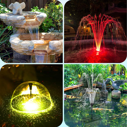 POPOSOAP RGB Pond Filter with Pump Fountain Kits, 660GPH Pond Filter Box With 40W Pond Pump & RGB Auto-Cycle LED Lights, Koi Pond Filters for Outdoor Ponds Clean, Clear, and Add Water Features