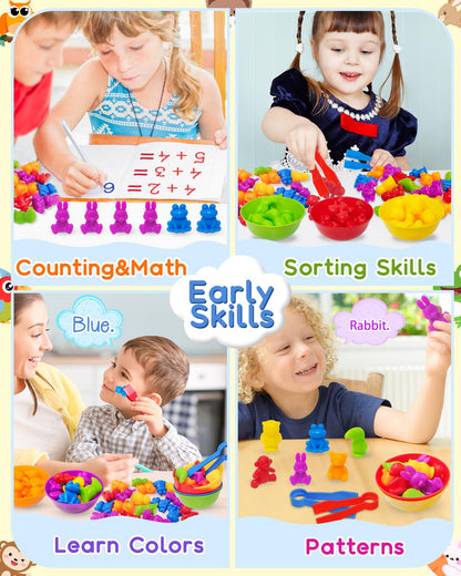 Yetonamr Counting Dinosaurs Montessori Toys for 3 4 5 Years Old Boys Girls, Toddler Preschool Learning Activities Toy for Kids Ages 3-5, 4-8, Birthday Gifts Sensory Toys
