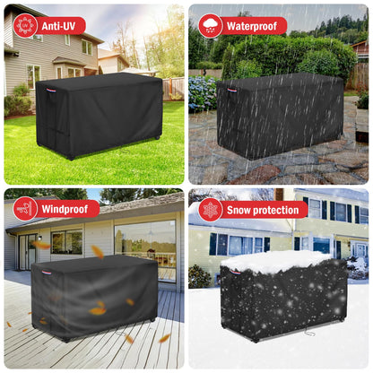 Youlvy Fire Pit Cover Rectangular 43 Inch - Waterproof Outdoor Fire Table Cover Rectangle Heavy Duty, 600D Patio Propane Gas Firepit Cover Rectangular Tear Weather Resistant - 43 x 24 x 25 Inch