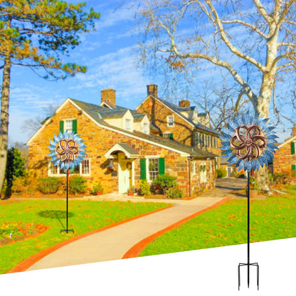 Wind Spinner Large Wind Mill Metal Outdoor Indoor Large Two-Way Wind Sculptures for Garden Patio Yard Decor