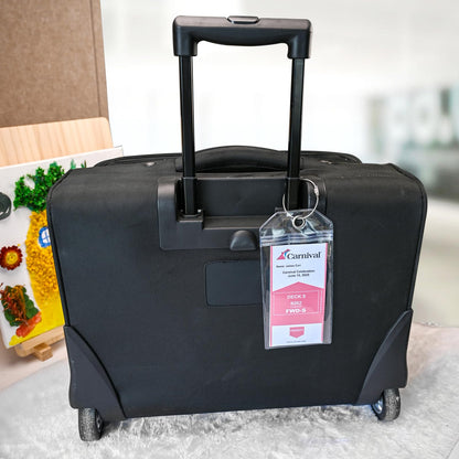 Cruise Ship Essentials 2025, 4 Cruise Luggage Tag Holders, 2 Retractable Cruise Lanyard, 2 Waterproof Phone Pouch and 1 Travel Clothesline for Cruise Ship, Royal Caribbean, Carnival Cruise Lines