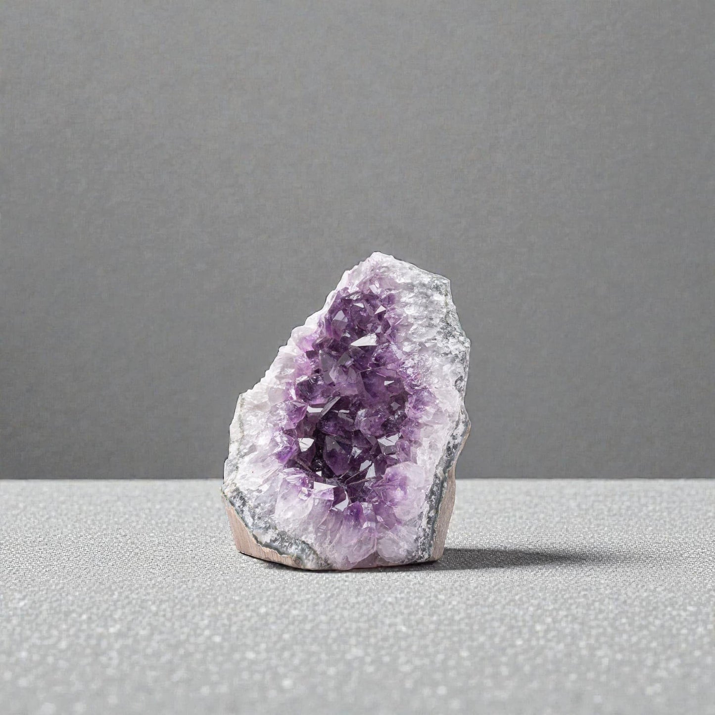 EMPORION Natural Amethyst (0.5 lb to 1 lb) - 3" to 4.5" Height - Crystal Clusters Stone from Uruguay Raw Geode Quartz - Deep Purple Color