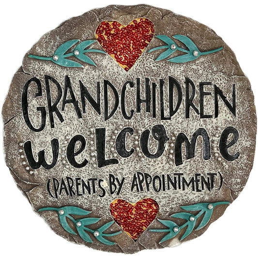 Outdoor/Garden Stepping Stones - Grandma and Grandpa Gifts - Great Grandma Gifts (Grandparents Day Gift Grandchildren Welcome Home)