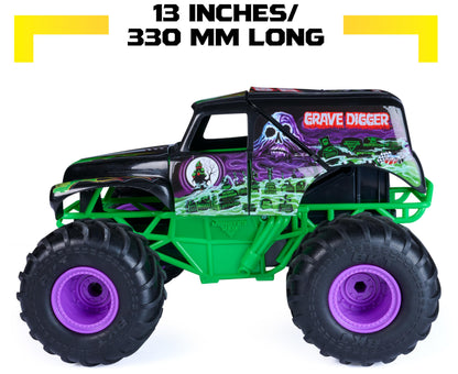 Monster Jam, Official Smash & Bash Grave Digger Remote Control Indoor & Outdoor Vehicle, 1:15 Scale Repairable Monster Truck, Kids Toys for Boy and Girls Ages 4 and up