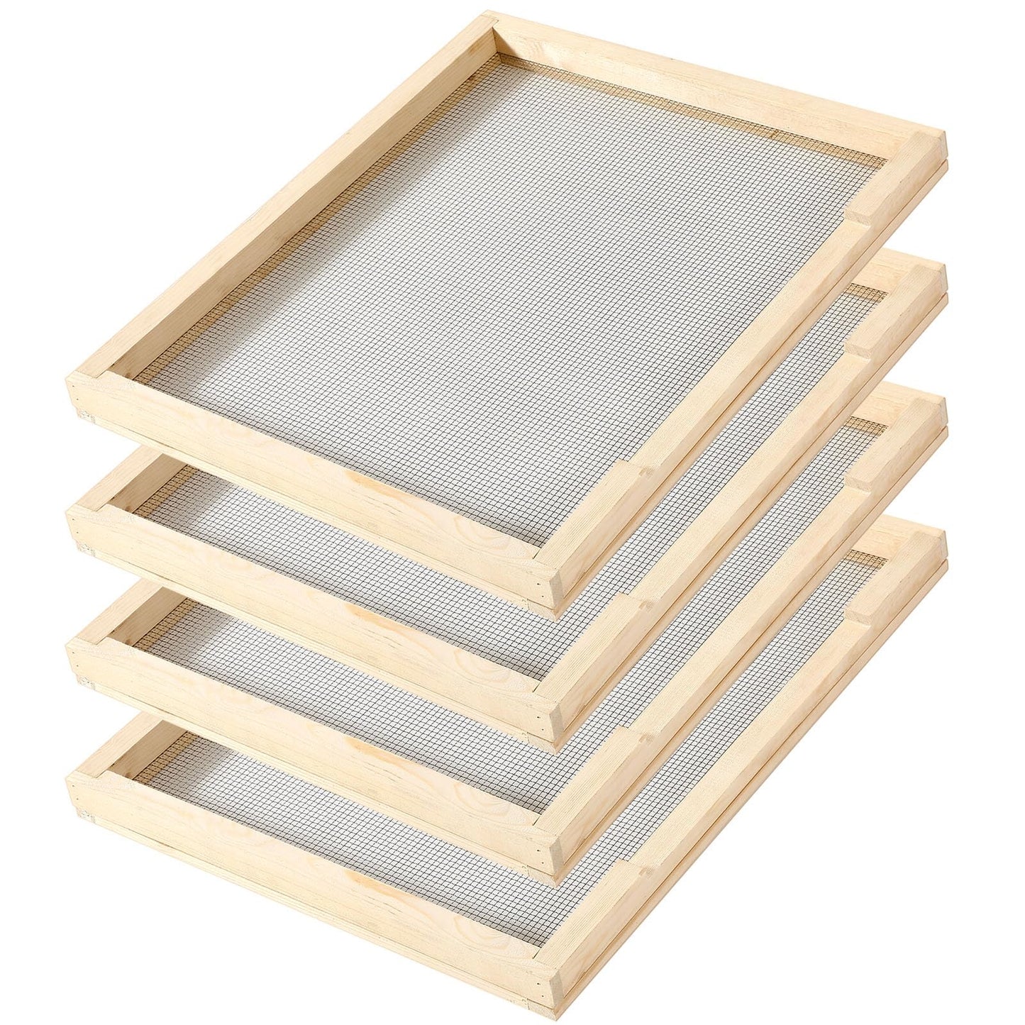 CroBlissful Beehive Inner Cover 10 Frame Ventilated Inner Cover Langstroth Style Beehive Insulation Bee Hive Wooden Vented Beekeeping Tool Supplies Starter for Beginners Beekeepers (4 Pcs)