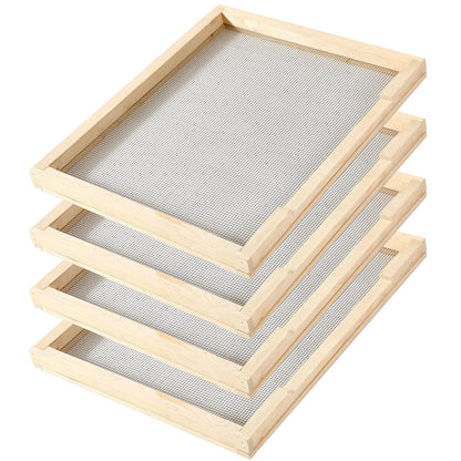 CroBlissful Beehive Inner Cover 10 Frame Ventilated Inner Cover Langstroth Style Beehive Insulation Bee Hive Wooden Vented Beekeeping Tool Supplies Starter for Beginners Beekeepers (4 Pcs)
