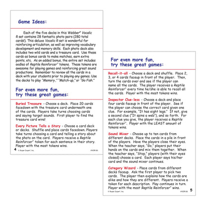 Super Duper Publications | Webber® Vocalic R Photo Card Decks | Educational Learning Resource for Children | Speech Therapy