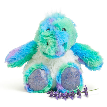 warmies Junior Microwavable & Weighted Stuffed Animals, Rainbow Dinosaur - Heated Stuffed Animal Plushie for Warmth & Comfort - Soft Plush Toys for Adults & Children (Boys, Girls, Babies & Toddlers)