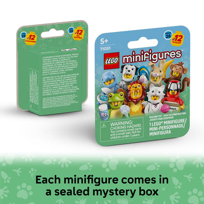 LEGO Minifigures Animal Series 28 6 Pack - Kids Toys in Sealed Mystery Boxes - Animal Themed Figures to Collect - Birthday Party Favors & Gift Idea for Boys & Girls, Ages 5+ - 66813