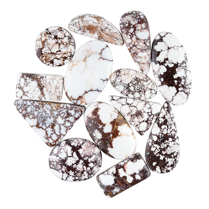 GemSymphony 100 Carat Natural Wild Horse Jasper Gemstone Cabochon Lot Mixed Shapes – 5 to 6 pcs Hand Polished Crystal Stones for Jewelry Making Supply, Healing, Reiki, Craft Supplies, Unique Cab Set for Wire Wrapping & Collectors (10-20 mm)
