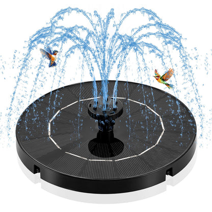 3.5W Solar Powered Water Fountain for Bird Bath Solar Water Pump with 6 Nozzles,Floating Solar Fountain Pump Outdoor Garden Bird Bath Fountain