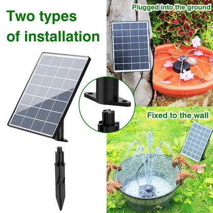 AISITIN 4.5W Solar Water Fountain, Upgraded DIY Solar Water Pump Fountain Kit with Cable Nozzles for Garden, Pond, Pool and Fish Tank