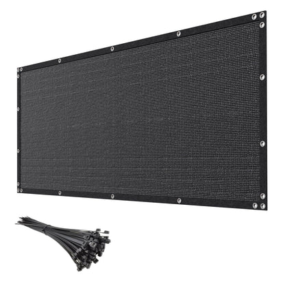 6' x 50' Black Privacy Screen Fence Heavy Duty Fencing Mesh Shade Net Cover for Outdoor Panel Garden Backyard Porch Patio Balcony LSYY