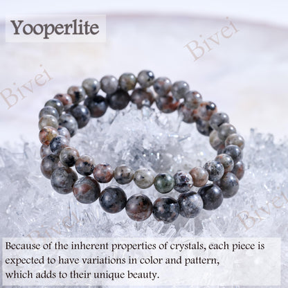Bivei Yooperlite -Cosmic Ignition-6mm Beaded Bracelets for Women Handmade Semi Precious Natural Stone Stretch Elastic Jewelry for Women Yoga Protection Gifts