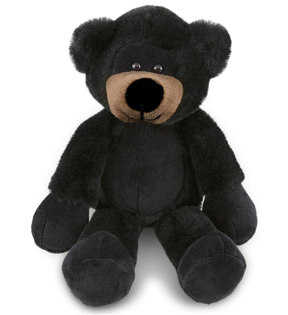 DolliBu Plush Black Bear Stuffed Animal - Soft Huggable Long Leg Black Bear, Adorable Playtime Plush Toy, Cute Wildlife Cuddle Gift for Kids and Adult - 10.5 Inch