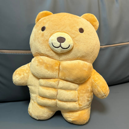 Arkdorz Muscle Teddy Bear Plush Toy,Kawaii Muscle Bear Stuffed Animal Soft Stuffed Plush for Kids Boys Girls