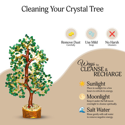 YATSKIA Green Aventurine Gemstone Tree Natural Stone Feng Shui Wire Bonsai Seven Chakra Jewelry Trees of Life Necklace Good Luck Handmade Prosperity Success Stones Gift Home Office Desk Shelves Décor