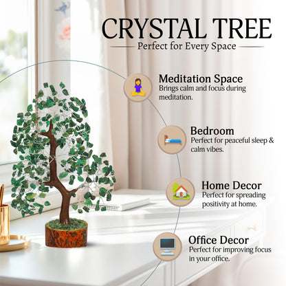 YATSKIA Green Aventurine - Money Trees - Chakra Crystalsm Crystal Trees As Home Decor - Tree for Home - Crystal Gifts for Women - Healing Crystals