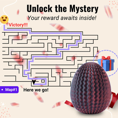 Maze Egg Money Puzzle Gift Box: Available in 4 Unique Internal Designs - Secret Cash Holder & Surprise Gift Container for Easter, Birthday, Wedding - Fun Brain Teaser Toy for Kids & Adults