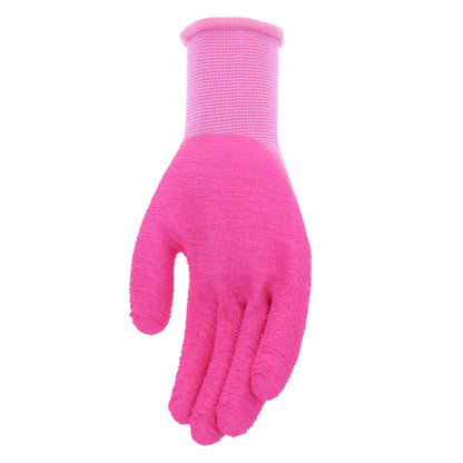 Miracle-Gro MG30852/WML Crinkle Latex Gloves – Medium-Large, 3/4 Latex Dipped Nylon Knit Shell Gloves with Textured Crinkle Grip