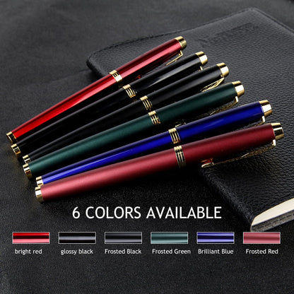 Zalantan Fountain Pen,luxury pens Fine point smooth writing pens for journaling fancy pen with Gift Case 8 black ink cartridges an EF Nib an ink converte nice metal pen writer gifts（Black）