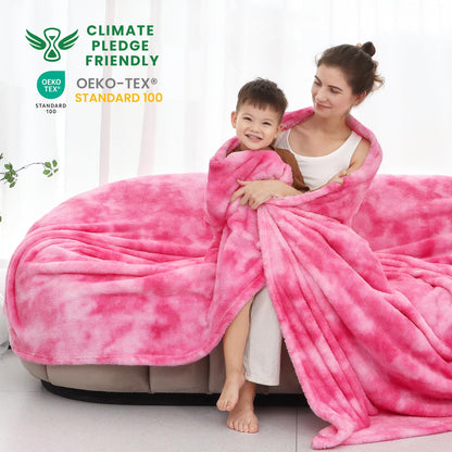 Fleece Throw Blanket Cozy Soft Lightweight Throw Blankets Warm Plush Pink Fall Blankets and Throws Couch Sofa Bed Camping Travel Picnic Outdoor Blanket Bedding Kid Baby Boys Girls Adults