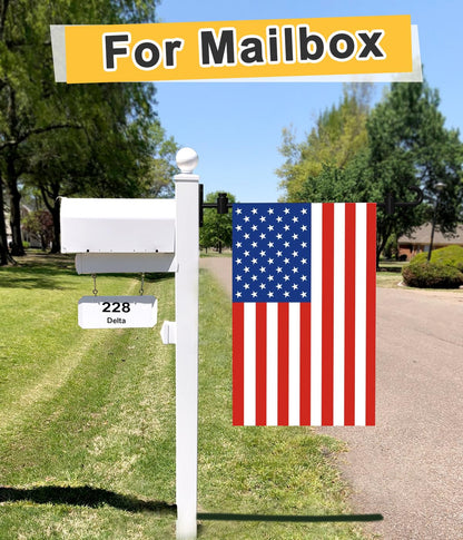 Koutemie Wall Garden Flag Stand Holder Pole with Stoppers for 12 x 18 Outside Small Yard Flags Décor, One Piece Wall Mounted Metal Garden Flag Scroll Hanger for Mailbox Post, Black, 4 Pack