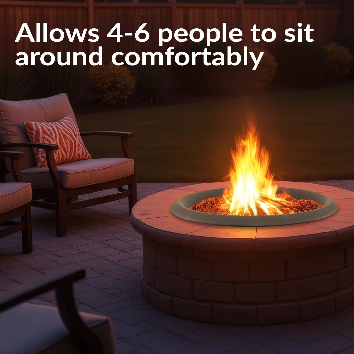 Sunnydaze 23-Inch Replacement Steel Fire Pit Bowl with Round Spark Screen - High-Temperature Painted Finish