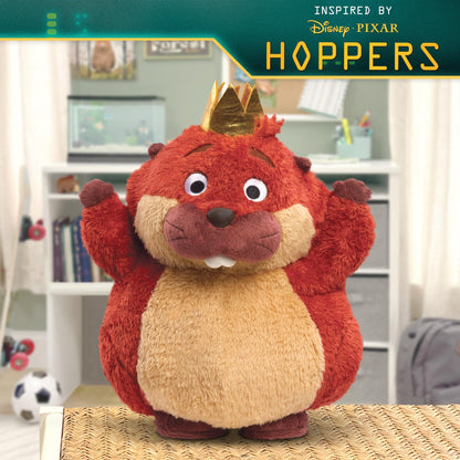 Disney and Pixar's Hoppers Workin' Out King George Feature Plush - Talking & Moving Plush Toy for Kids and Movie Fans, Inspired by The Hoppers Movie, Kids Toys for Ages 3 Up by Just Play