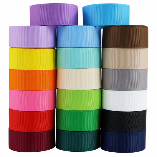 1 Inches Grosgrain Ribbons Fabric Ribbons, 20 Colors*2 Yards Each Total 40 Yards, Boutique Ribbons for Gifts Wrapping, DIY Bow Hair Accessories