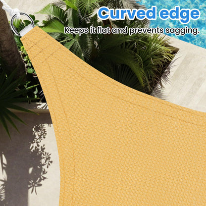StorageTastic Triangle Sun Shade Sail - 12' x 12' x 12', Breathable Sunshades for Outdoor Patio, Garden, Deck, Yard, Tear & Fade, UV Block Awnings for Patio Shade with Ropes Resist Wear (Sand)