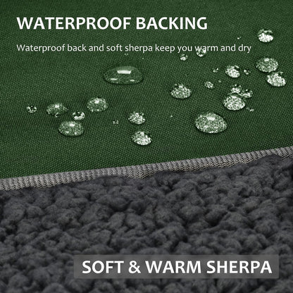 Tirrinia Large Waterproof Outdoor Blanket, Soft Warm Windproof Stadium Blanket with Sherpa Fleece and Foldable for Outdoor Sport, Baseball, Football, Beach, Concerts, Car,66" x 90"