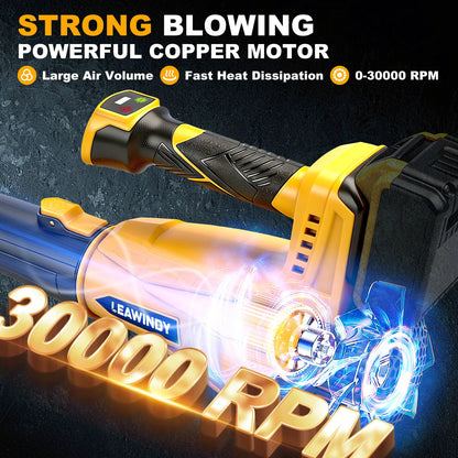 Cordless Leaf Blower for Dewalt 20V Max Battery(Tool Only), 560 CFM/180 MPH Electric Leaf Blower with 6-Speed Variable, Lightweight Leaf Blowers, Battery Powered Blowers for Yard, Lawn, Patio Cleaning