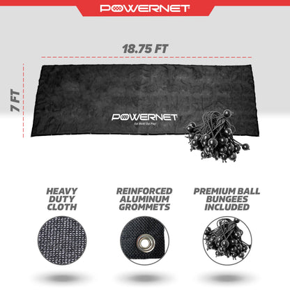 PowerNet Dugout Shade Cover, Baseball & Softball Portable Sun Shade, Outdoor Sports Sun Cover for Chain Link Fence, 18.75 FT x 7 FT