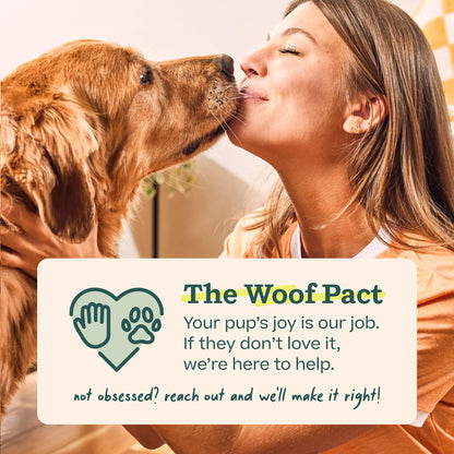 WOOF Bully Sticks Dog Treats - Chew Sticks for Dogs - Long-Lasting Dog Chew Treats - Made with Free-Range, Grass-Fed Beef - 6" Sticks - 10pk