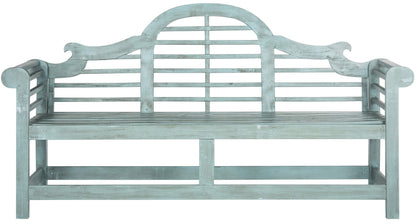 Safavieh Outdoor Collection Khara Bench, Beach House Blue