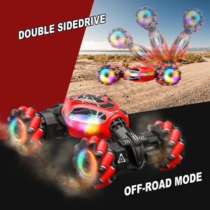 XUERENTECH Spider Remote Control Car Gesture Sensing Hand Controlled Stunt Car, 4WD Drift Twist Off-Road Vehicle with Light Music, Birthday Xmas Gifts Suitable for Boys and Girls