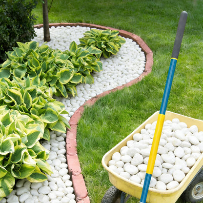 RUOJAS 5 lb Natural Polished White Pebbles, 1-2 Inch Decorative White Rocks for Potted Plants Pot Filling Aquariums Outdoor Street Scape Decorative Rocks