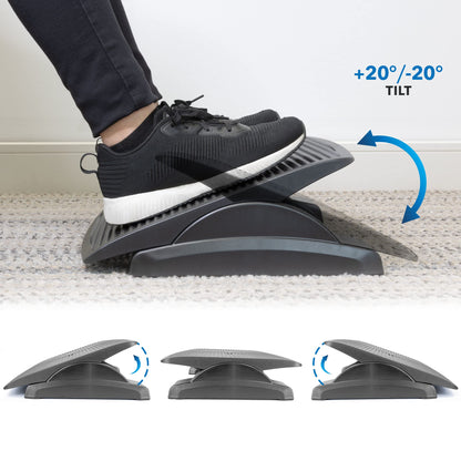Mount-It! Under Desk Footrest, Adjustable Foot Rest Under Desk with 3 Tilt Positions, Large Non Slip Office Foot Rest with Massaging Surface, Ergonomic Foot Stool Under Desk for Home or Office